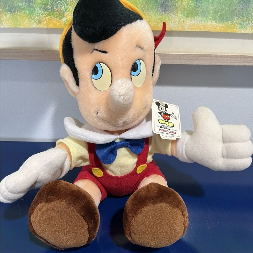 Disneyland Pinnochio Plush Doll Stuffed Toy Disney World 10” RARE Vintage Korea